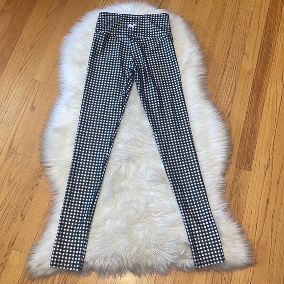 Goldsheep Black and White Plaid Leggings - Picture 5 of 8